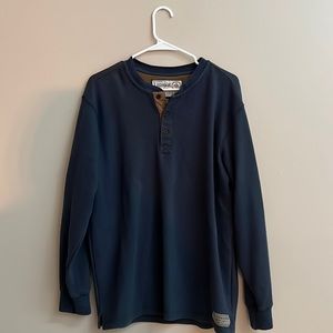 LARGE NAVY MEN’S LONG SLEEVE LEGENDARY TOUGH AS BUCK